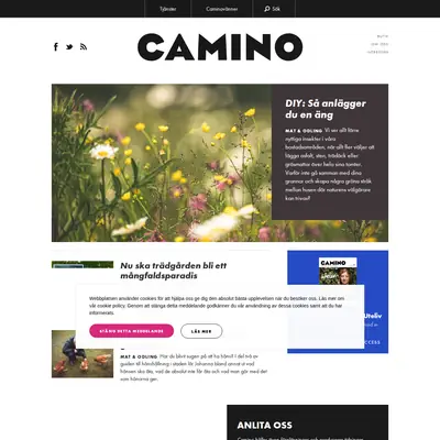 caminomagasin.se startsida 2020