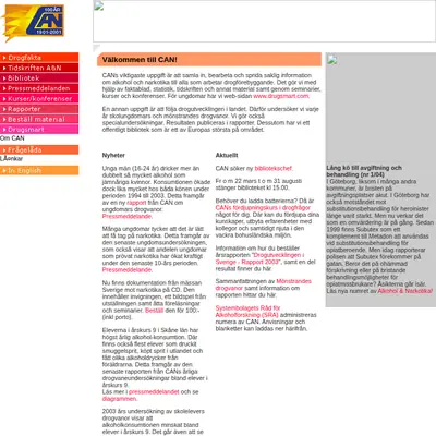 CAN:s nyhetsbrev startsida 2004