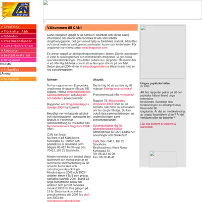 CAN:s nyhetsbrev startsida 2005