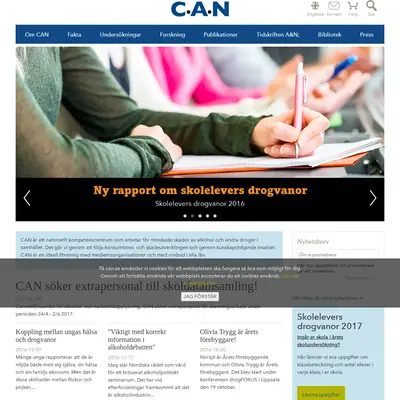CAN:s nyhetsbrev startsida 2017