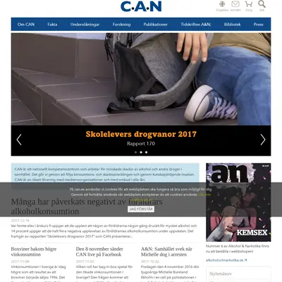 CAN:s nyhetsbrev startsida 2018