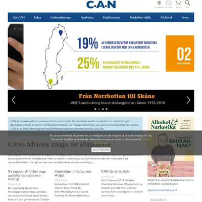 CAN:s nyhetsbrev startsida 2019