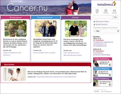 Cancer startsida 2006