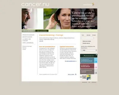 Cancer startsida 2008