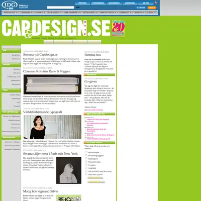 CAP & DESIGN startsida 2007