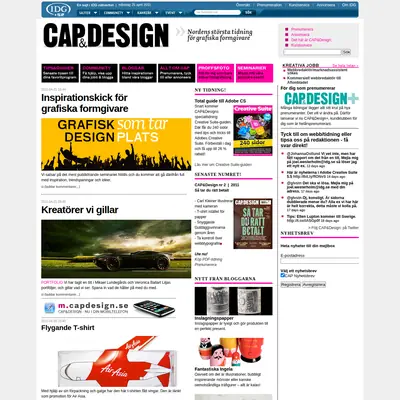 CAP & DESIGN startsida 2011