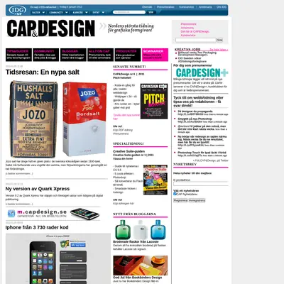 CAP & DESIGN startsida 2012