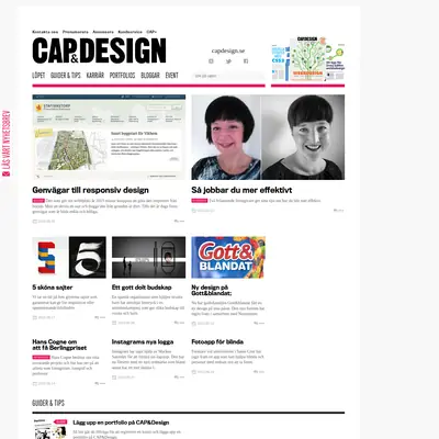 CAP & DESIGN startsida 2013