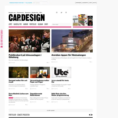 CAP & DESIGN startsida 2014