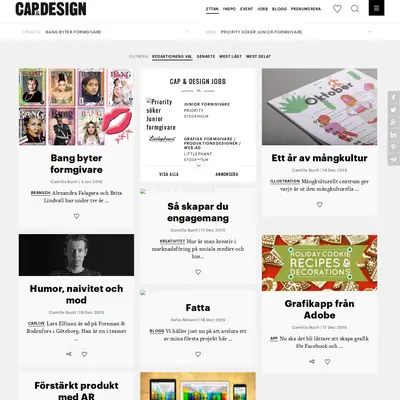 CAP & DESIGN startsida 2016