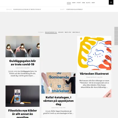 CAP & DESIGN startsida 2020