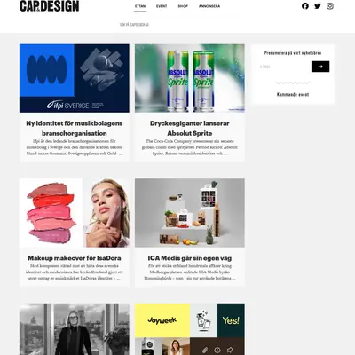 CAP & DESIGN startsida 2024