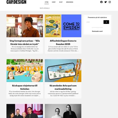 CAP & DESIGN startsida 2025