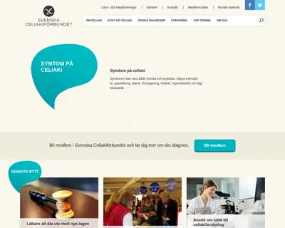 Celiaki Forum startsida 2015