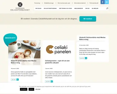 Celiaki Forum startsida 2022