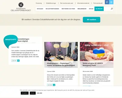 Celiaki Forum startsida 2024
