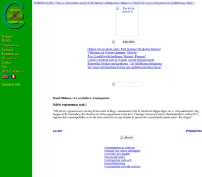 Centertidning startsida 2000