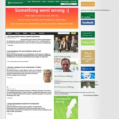 Centertidning startsida 2009