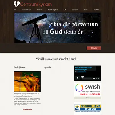 Centrumkyrkan, Falun startsida 2017