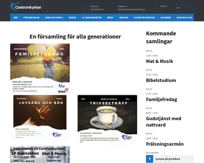 Centrumkyrkan, Falun startsida 2024