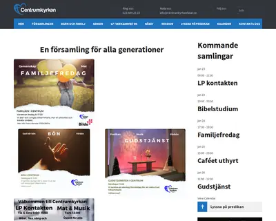 Centrumkyrkan, Falun startsida 2025
