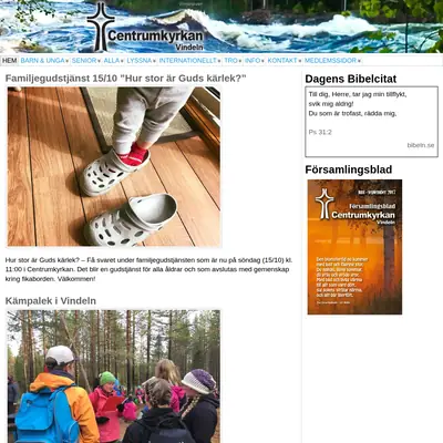 Gudstjänst i Centrumkyrkan Vindeln startsida 2017