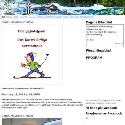Gudstjänst i Centrumkyrkan Vindeln startsida 2018