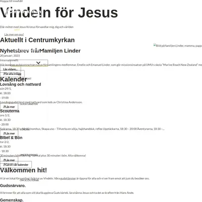 Gudstjänst i Centrumkyrkan Vindeln startsida 2023