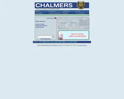 Chalmers Nyhetsbrev startsida 2002