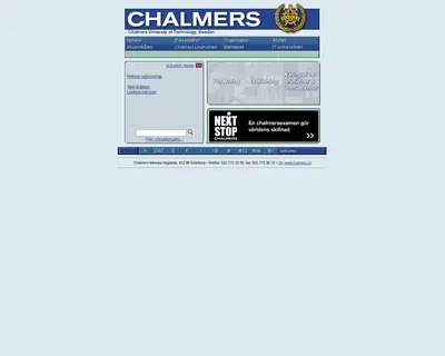Chalmers Nyhetsbrev startsida 2003