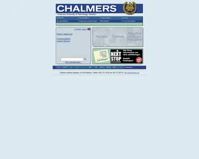 Chalmers Nyhetsbrev startsida 2004