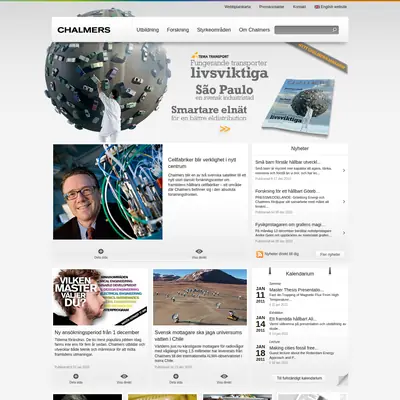 Chalmers Nyhetsbrev startsida 2011