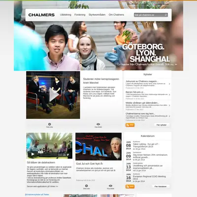 Chalmers Nyhetsbrev startsida 2014