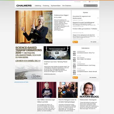 Chalmers Nyhetsbrev startsida 2016