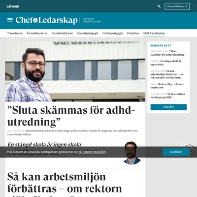 chefochledarskap.se startsida 2021