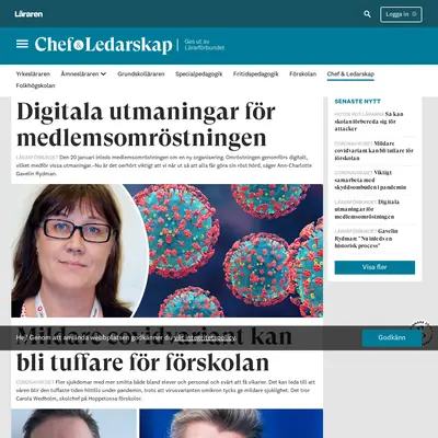 chefochledarskap.se startsida 2022