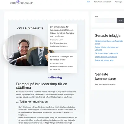 chefochledarskap.se startsida 2025