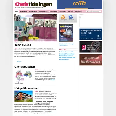 SVENSK CHEFSTIDNING startsida 2015