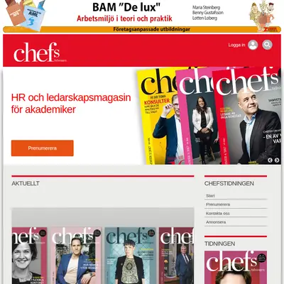 SVENSK CHEFSTIDNING startsida 2020