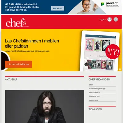 SVENSK CHEFSTIDNING startsida 2022