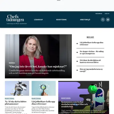 SVENSK CHEFSTIDNING startsida 2023