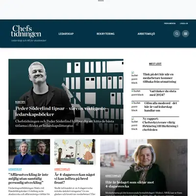 SVENSK CHEFSTIDNING startsida 2024