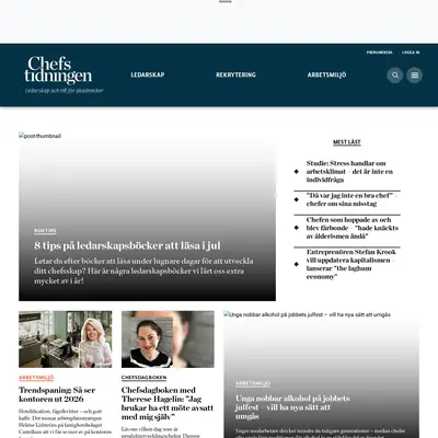 SVENSK CHEFSTIDNING startsida 2026