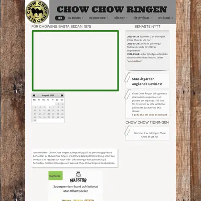 Chow Chow startsida 2020