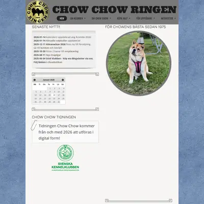 Chow Chow startsida 2026