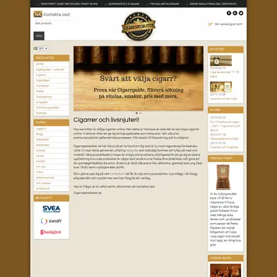 cigarrspecialisten.se startsida 2015