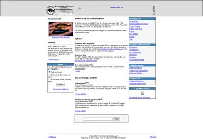 Ciklidbladet startsida 2000