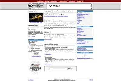 Ciklidbladet startsida 2001