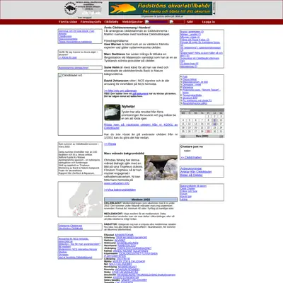 Ciklidbladet startsida 2002