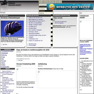 Ciklidbladet startsida 2010